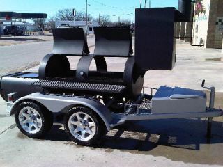 Custom BBQ Pit Smoker New Heavy Duty Grill Trailer Cooker Charcoal 