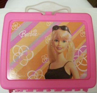 Barbie Doll Thermos Hard Plastic School Lunch Box