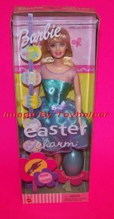 Easter Charm Barbie Doll w Bracelet Hidden in Egg New