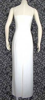 Cassandra Stone WHITE BEADED ILLUSION BANDEAU TOP PARTY~PROM~ PAGEANT 