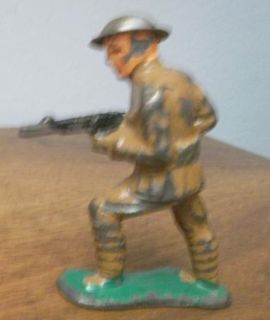 Manoil / Barclay ~ SOLDIER ~ CHARGING with TOMMY GUN ~ NICE  