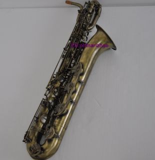   Brand new Antique Eb baritone sax Low A key saxophone with case