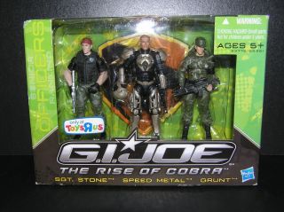 GI Joe Rise of Cobra Sgt Stone Speed Metal Grunt Toys R Us Ex Sealed 