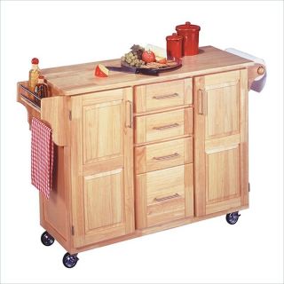 Home Styles Furniture w Breakfast Bar Natural Kitchen Cart