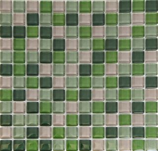 Mosaic Glass Tile for Kitchen Backsplash or Bathroom Purple Green D007 