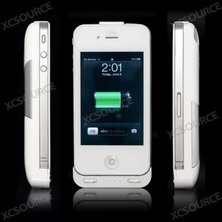 Backup Battery Power Charger Case Cover With Speaker For iphone 4 4S 
