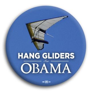 Barack Obama Official Political Button Pin Hang Gliders