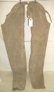 Barnstable Suede Leather English Chaps Tan Size 14 NEW Horse Riding 