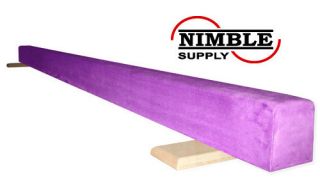 Purple 8ft Suede Gymnastics Balance Beam Nimble Beams