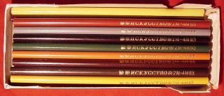Vintage Soviet Full Set of 18 Color Pencils Art 1983
