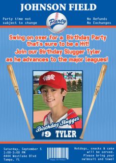 Lil Slugger All Star Baseball 1st First Invitation