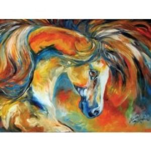 Marcia Baldwin Mustang West Canvas Wall Art