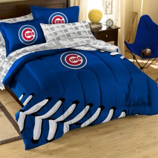  3pc MLB Chicago Cubs Baseball Twin Full Bedding Set Laces Comforter 
