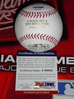   Signed 2012 World Series Baseball Detroit Tigers PSA DNA Proof
