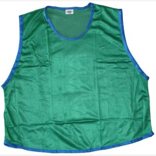 12 Green Adult Soccer Basketball Mesh Scrimmage Vests