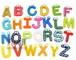 26 Pcs Wooden Magnetic Alphabet Letter Set A Z Toy Gift