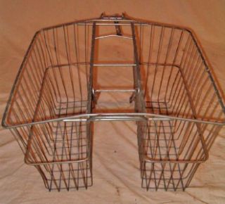 Vintage Rear Double Wire Basket Off Schwinn Typhoon Bicycle Paper 