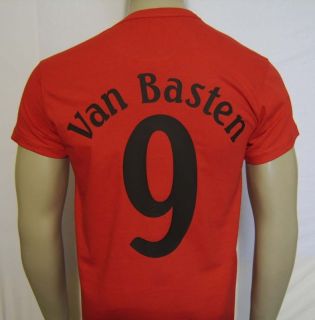 Marco Van Basten Football T Shirt Name No Milan FB088