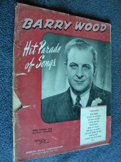VINTAGE 1938 BARRY WOOD HIT PARADE OF SONGS SHEET MUSIC SONG BOOK