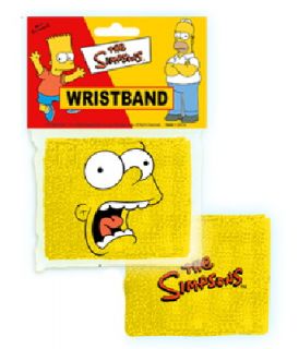 The Simpsons Terrified Bart Face Sport Wrist Band, NEW UNUSED