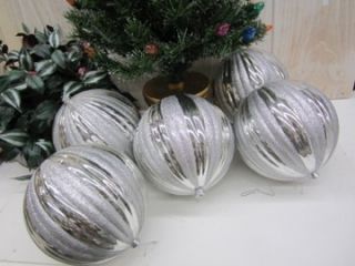 Vtg Barthelmess Christmas Ornaments Indoor Outdoor Overszied Silver 