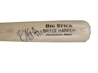 Bryce Harper Signed Blonde Big Stick Baseball Bat JSA