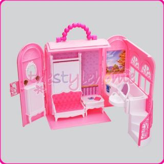   Sets for Barbie w Bed Bath Purse Chair Bedroom Accessories More
