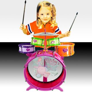   Kids Drum Set Kit Toy Children Musical Band Instrument Playset