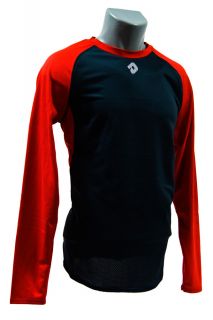 DeMarini Mens Long Sleeve Baseball Softball Shirt Red Adult WTP9702 