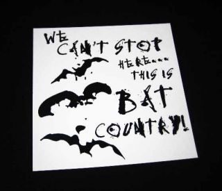 Fear and Loathing in Las Vegas Bat Country Sticker