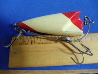 Vintage Bite Em Bate Company C 1920s Wooden Plug Fishing Tackle Lure 