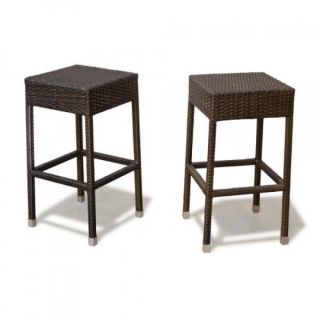 Luxury Furniture Bar Height (2) Outdoor Wicker Patio Bar stools NEW