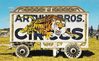 BARABOO, WI Circus World Museum Wagon Postcard