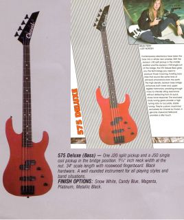   catalog scan of this model year  1990 Charvel 575 Deluxe Bass