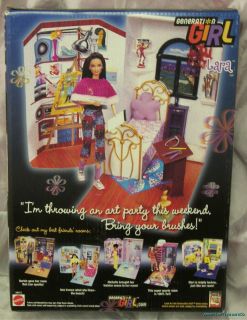 New Rare 2000 Barbie Generation Girl My Room Lara/Drew Play Set