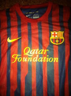 Youth Kids Barcelona Home Soccer Jersey with Short Size 24