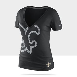  Nike Tri Reverse Logo (NFL Saints) Womens T Shirt