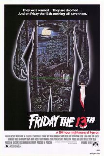 shipping policies friday the 13th movie poster original one sheet