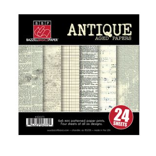 Bazzill Basics Heritage Collection 6 x 6 Antique Paper Assortment Pack 