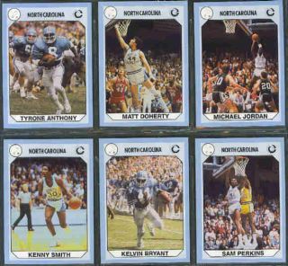 1990 UNC Basketball Trading Cards Jordan 5 Sets 768x5
