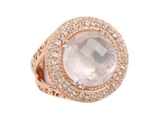 DeLatori Rose Quartz and Crystal Ring    BOTH 