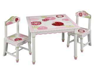 Guidecraft Sweetie Pie Hand Painted Table & Chairs (3 Piece Set)