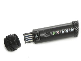 detail of voice recording pen controls and usb dongle