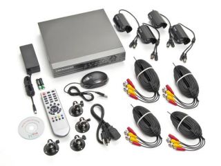 Zmodo 4 Channel DVR Surveillance System with 4 Weatherproof IR Cameras