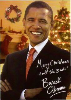 2012 President Barrack Obama Christmas Greeting Refrigerator Magnet