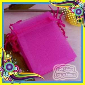 Hot Pink Organza Wedding Favour Gift Bag Jewellery Pouch 5x7cm,7x9cm 