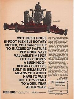 1972 BUSH HOG MODEL 315 15 FOOT ROTARY CUTTER PASTURE MOWER FARM AG AD 
