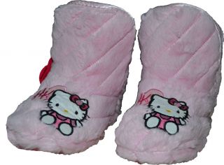 HK23 Hello Kitty Fake Fur Slipper Boots Sizes 10, 11, 12, 13. 1, 2