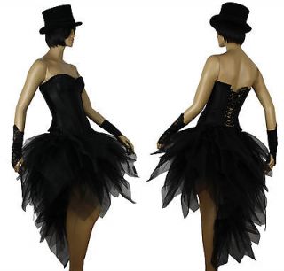Big Burlesque Mardi Gras Carnival Black TuTu Dress Up Costume Party 
