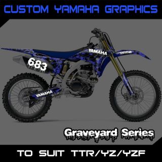 Custom Yamaha Graphics Kit Number Backgrounds   TTR YZ YZF 50 85 125 